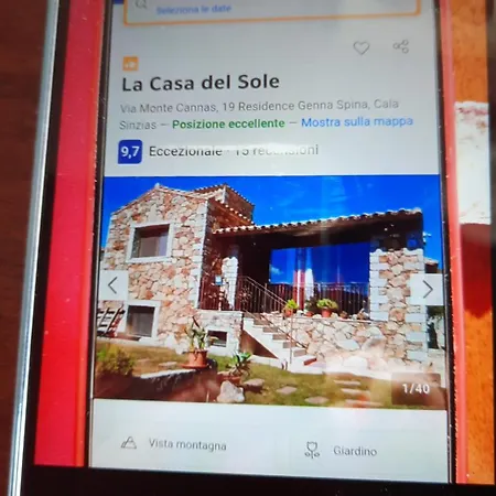 La Casa Del Sole Pensión Cala Sinzias